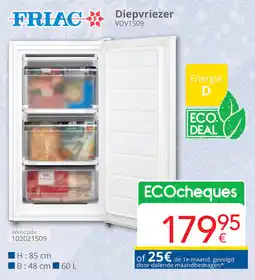 Eldi Friac diepvriezer VDV1509 aanbieding