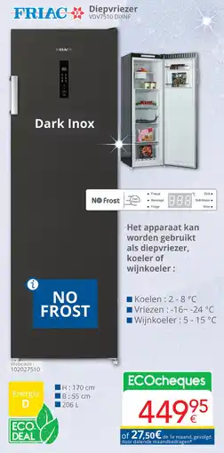 Eldi Friac Diepvriezer aanbieding