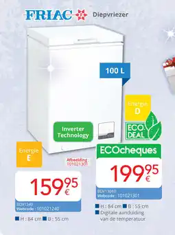 Eldi Friac Diepvriezer aanbieding