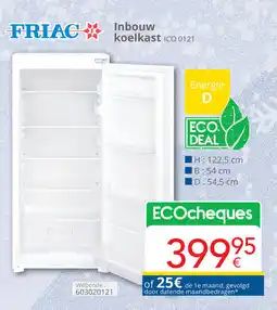 Eldi Friac Inbouw koelkast ICO 0121 aanbieding