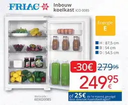 Eldi Friac Inbouw koelkast ICO 0085 aanbieding