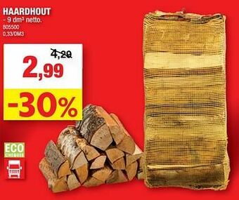 Hubo Haardhout aanbieding