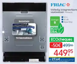 Eldi Friac Volledig integreerbare vaatwasser FIVW4420L aanbieding