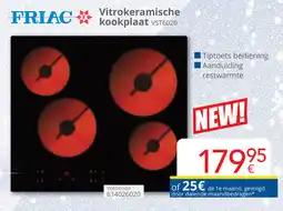 Eldi Friac Kookplaat VST6020 aanbieding