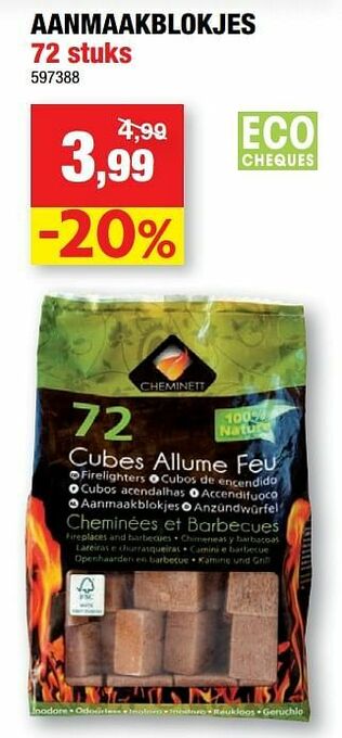 Hubo Aanmaakblokjes aanbieding