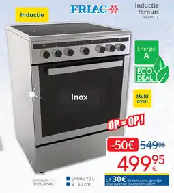 Eldi Friac Inductie fornuis IF6500 IX aanbieding