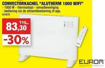 Hubo Eurom convectorkachel alutherm 1000 wifi aanbieding