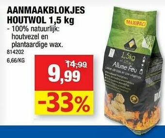 Hubo Aanmaakblokjes houtwol aanbieding