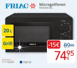Eldi Friac Microgolfoven MIW2061BL aanbieding