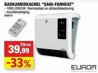 Eurom badkamerkachel sani-fanheat
