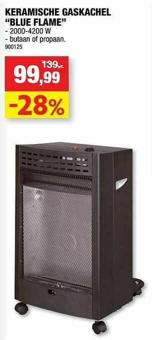 Hubo Profile keramische gaskachel blue flame aanbieding