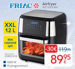 Eldi Friac Airfryer XXL AIF 12018 WV aanbieding