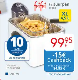 Eldi frifri Frituurpan aanbieding