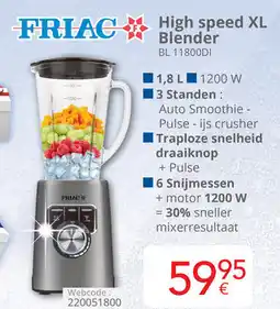 Eldi Friac high speed xl Blender BL 11800DI aanbieding