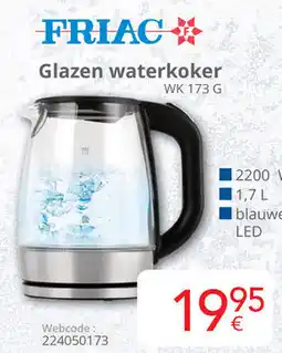 Eldi Friac Glazen waterkoker WK 173 G aanbieding