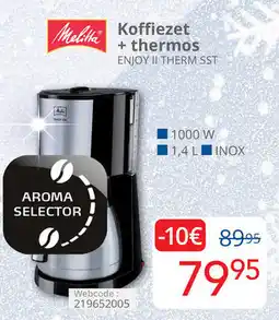 Eldi Melitta Koffiezet + thermos ENJOY II THERM SST aanbieding