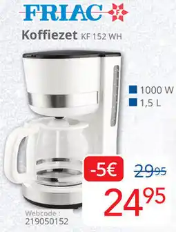 Eldi Friac Koffiezet KF 152 WH aanbieding