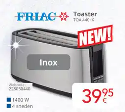 Eldi Friac toaster TOA 440 IX aanbieding
