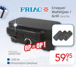 Eldi Friac croque/ Wafelijzer/ Grill CW-0750 aanbieding