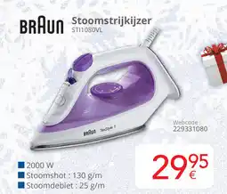 Eldi Braun stoomstrijkijzer STI1080VL aanbieding