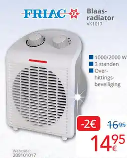 Eldi Friac blaasradiator VK1017 aanbieding