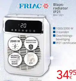 Eldi Friac Blaasradiator IP21 BKV 1021 aanbieding