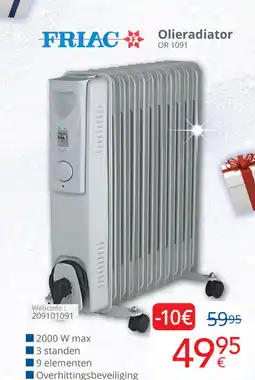 Eldi Friac Olieradiator OR 1091 aanbieding