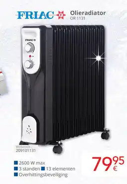 Eldi Friac olieradiator OR 1131 aanbieding
