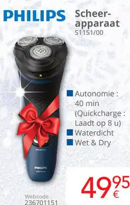 Eldi Philips scheerapparaat 51151/00 aanbieding