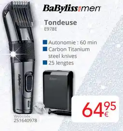 Eldi BaBylissemen Tondeuse E978E aanbieding