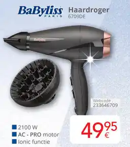 Eldi BaByliss Haardroger 6709DE aanbieding