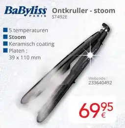 Eldi BaByliss Ontkruller - stoom ST492E aanbieding