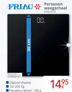 Eldi Friac Personen weegschaal EPW-0101 aanbieding