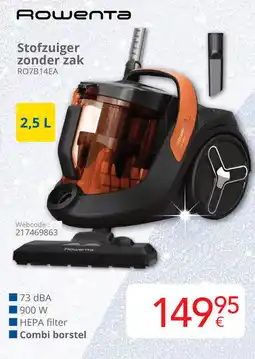 Eldi Rowenta Stofzuiger zonder zak RO7B14EA aanbieding