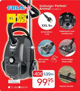 Eldi Friac Stofzuiger Parket/ Animal SLS 8031 S aanbieding