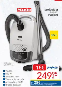 Eldi Miele Stofzuiger GUARD S1 Parket aanbieding