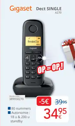 Eldi Gigaset Dect SINGLE A270 aanbieding