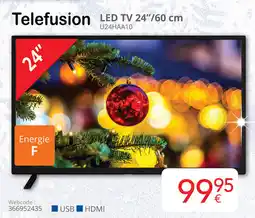 Eldi Telefusion LED TVUSBI U24HAA10 aanbieding
