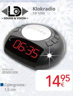 Eldi LD Sound & vision Klokradio CR-1000 aanbieding