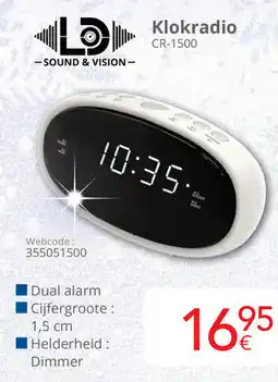 Eldi LD Sound & vision Klokradio CR-1500 aanbieding
