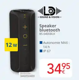 Eldi LD sound & vision Speaker bluetooth BS-0400BLK aanbieding