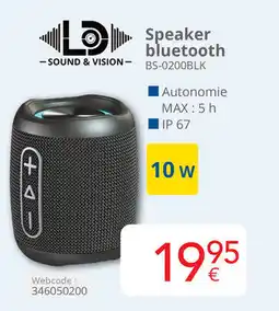 Eldi LD sound & vision Speaker bluetooth BS-0200BLK aanbieding