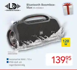 Eldi LD sound & vision Bluetooth Boombox Max BS-6000BLK aanbieding