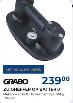 Meno Grabo zuigheffer op batterij aanbieding