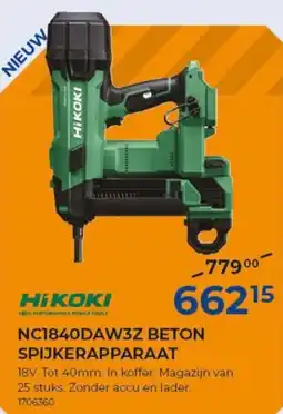 Meno Hikoki beton spijkerapparaat NC1840DAW3Z aanbieding