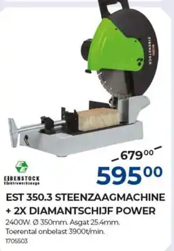 Meno Eibenstock est 350.3 steenzaagmachine + 2x diamantschijf power aanbieding
