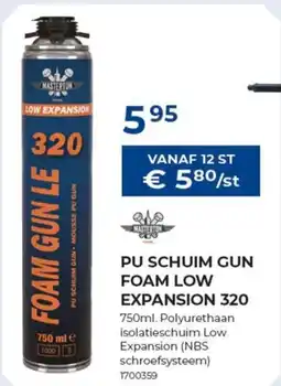 Meno Masterton pu schuim gun foam low expansion 320 aanbieding