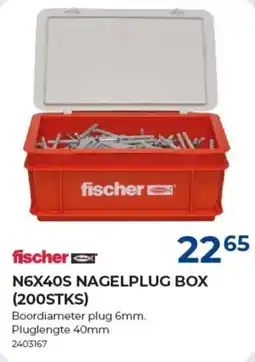 Meno Fischer nagelplug box N6X40S aanbieding