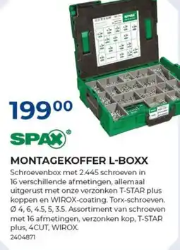 Meno Spax montagekoffer L-Boxx aanbieding
