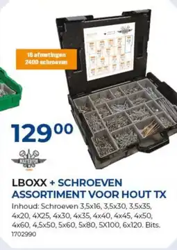 Meno Masterton lboxx + schroeven assortiment voor hout tx aanbieding